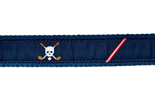 Jolly Golfer Navy Ribbon Canvas Belt