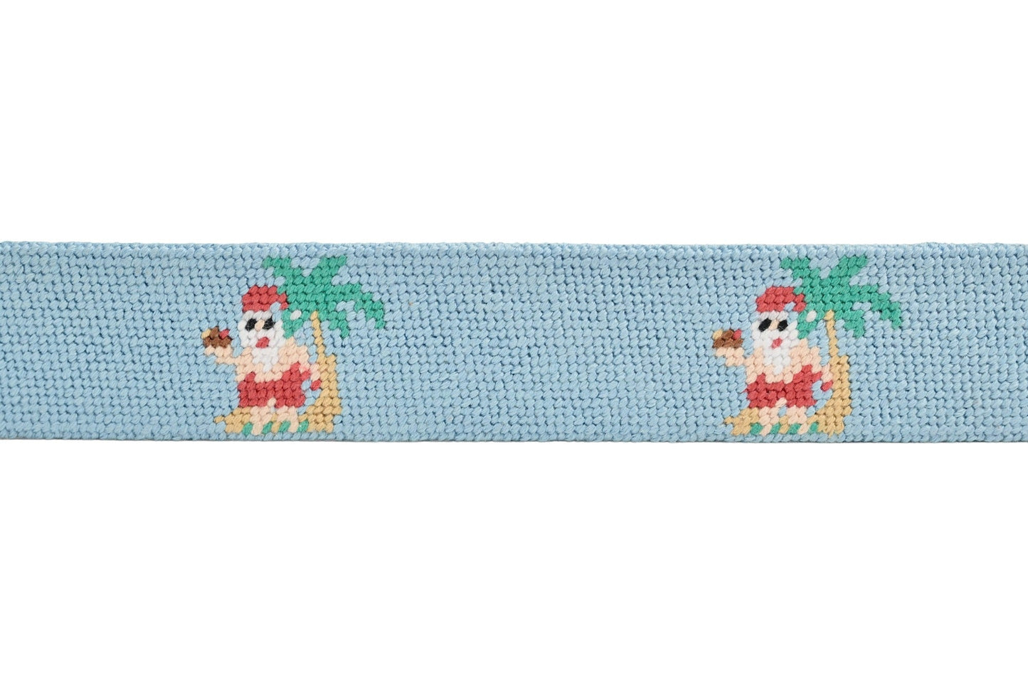 Tropical Santa Claus Needlepoint Belt