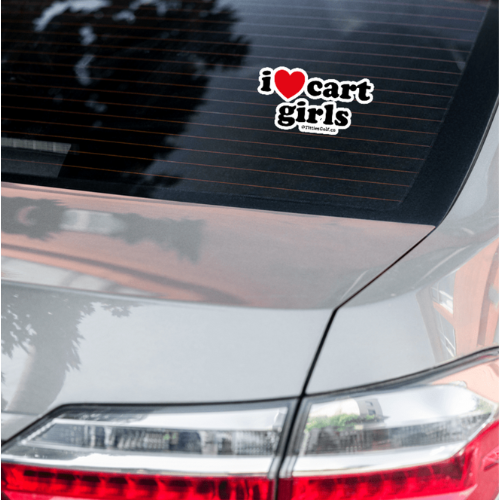 I Love Cart Girls Stickers