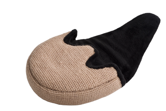 Jolly Roger Putter Headcover in Khaki Needlepoint Design