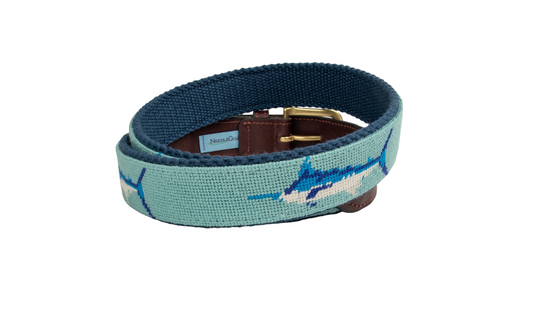Marlin Needlepoint Canvas Belt
