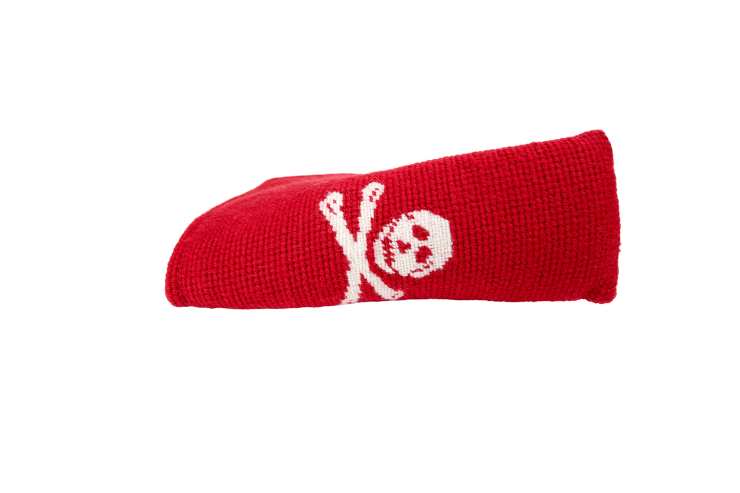 Jolly Roger Red Needlepoint Putter Headcover for Stylish Protection and Enhanced Golf Performance