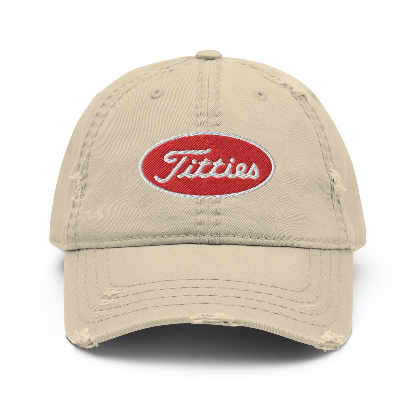 Titties Distressed Baseball Hat