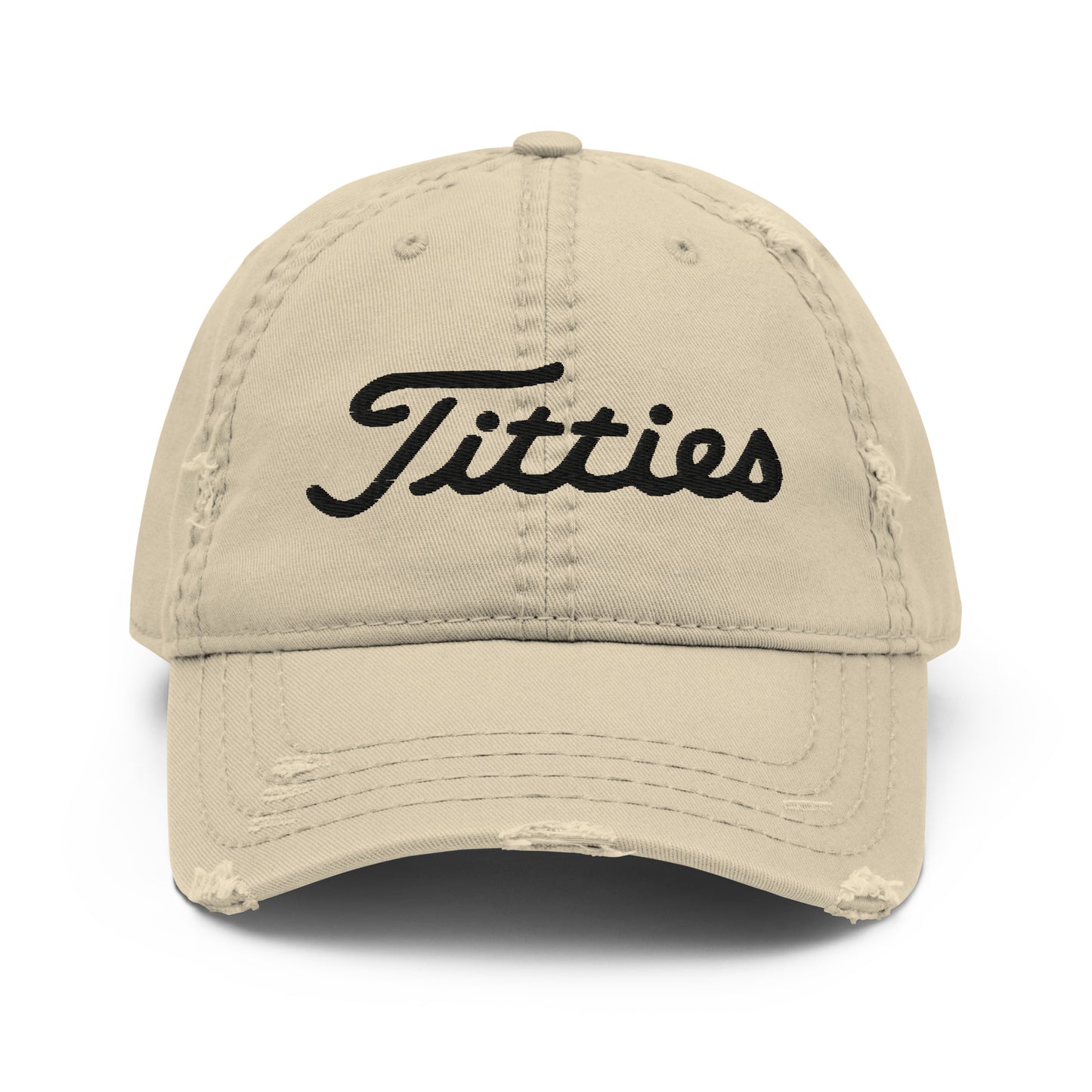 Titties Distressed Baseball Hat