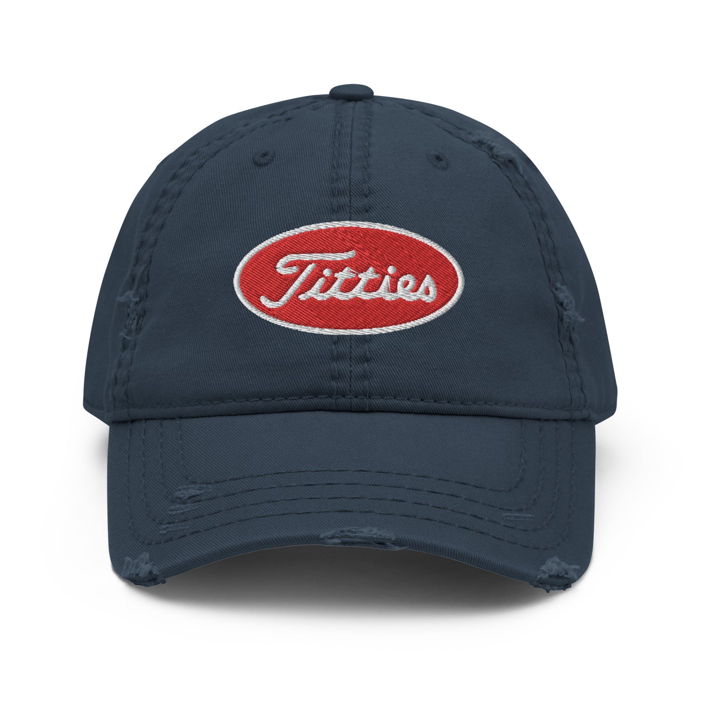 Titties Distressed Baseball Hat