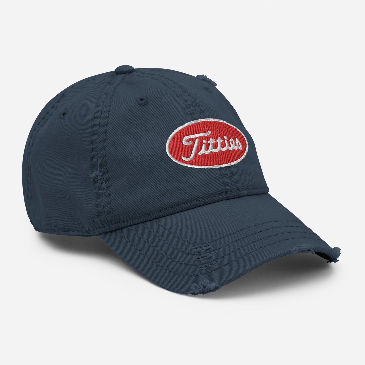 Titties Distressed Baseball Hat