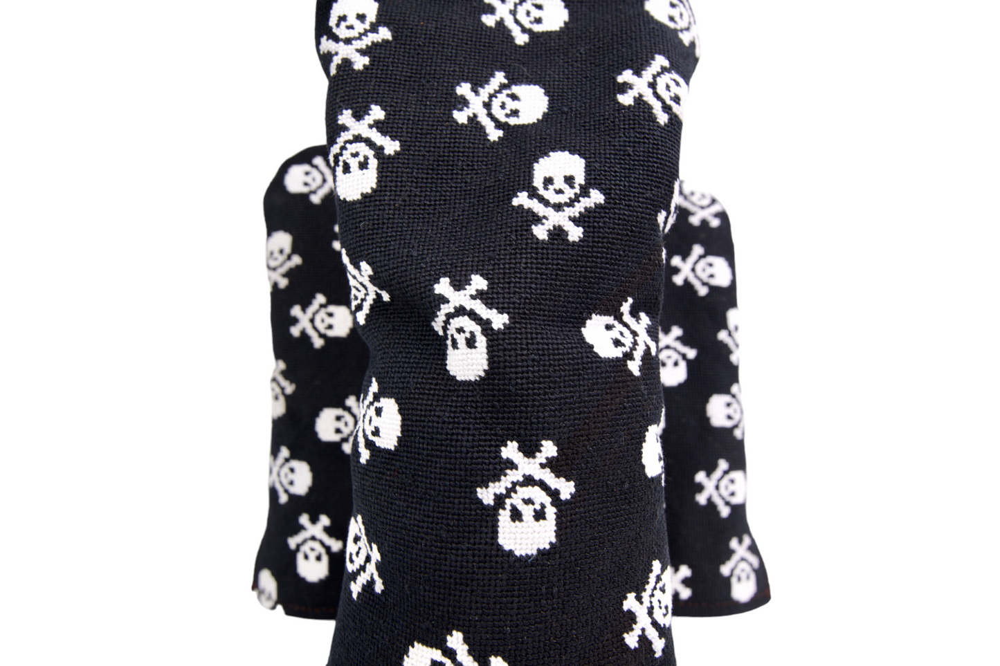 Dancing Jolly Roger Black Needlepoint Wood Headcover