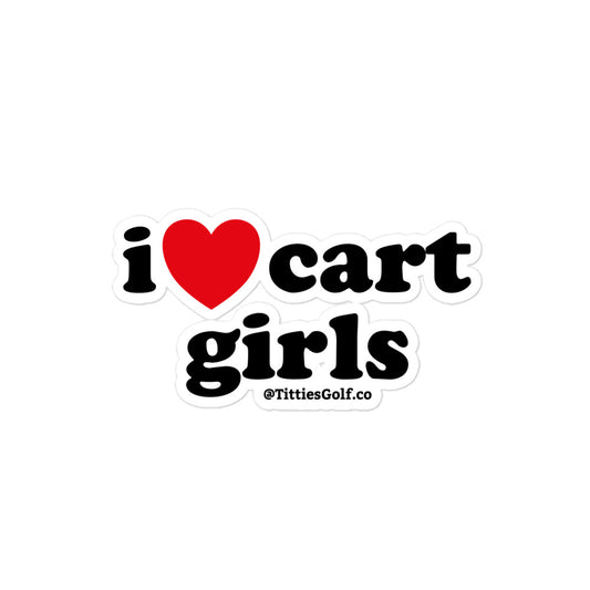I Love Cart Girls Stickers
