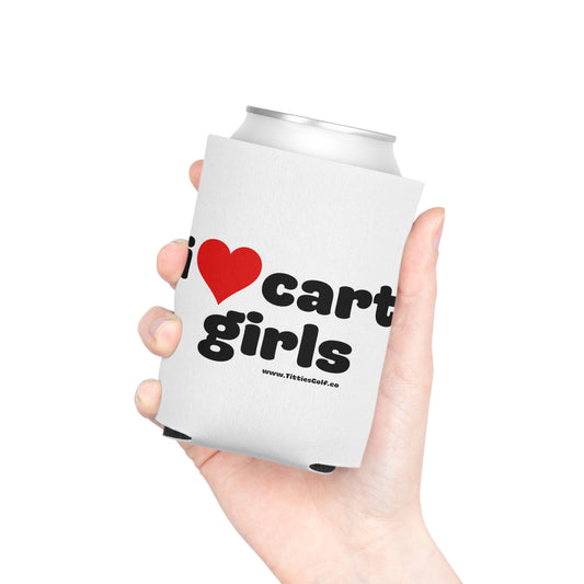 I Love Cart Girls Koozie