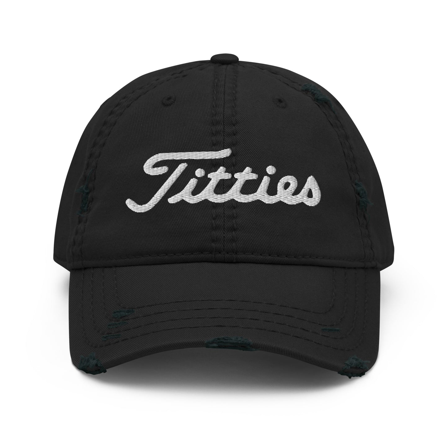 Titties Distressed Baseball Hat