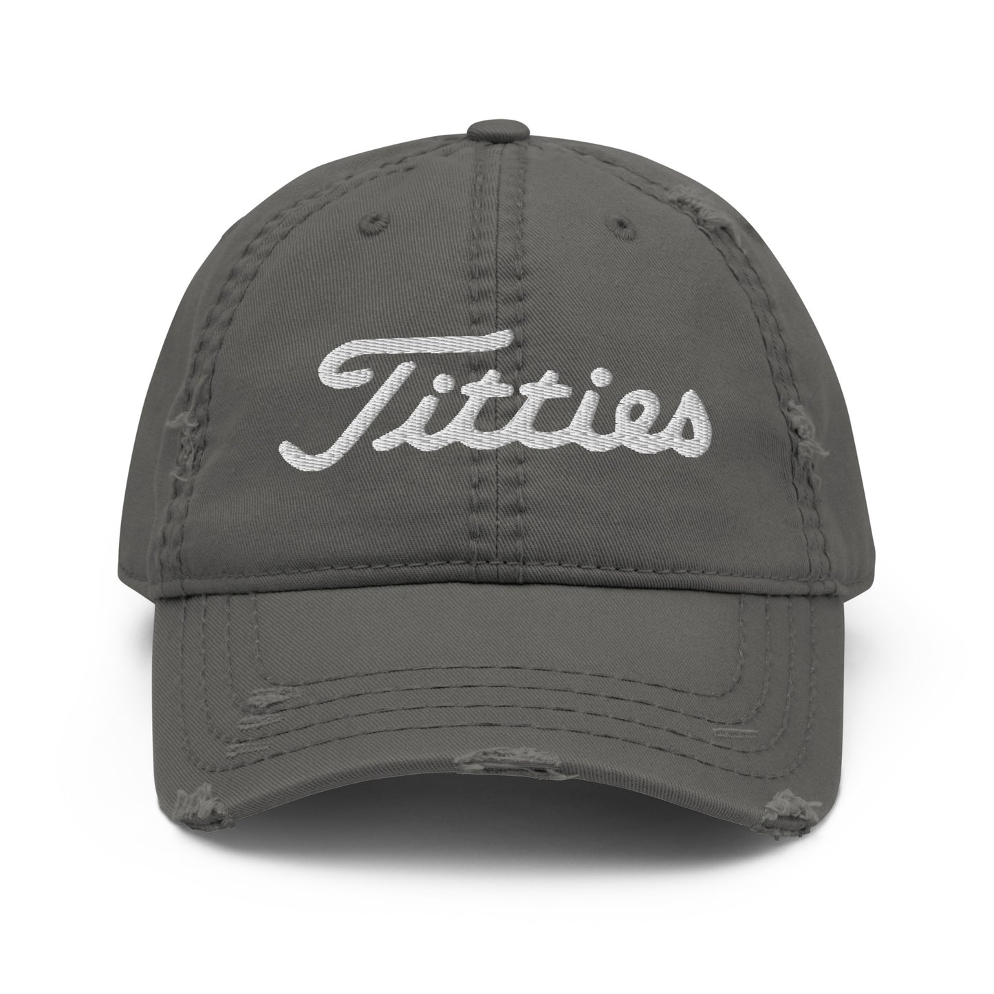 Titties Distressed Baseball Hat