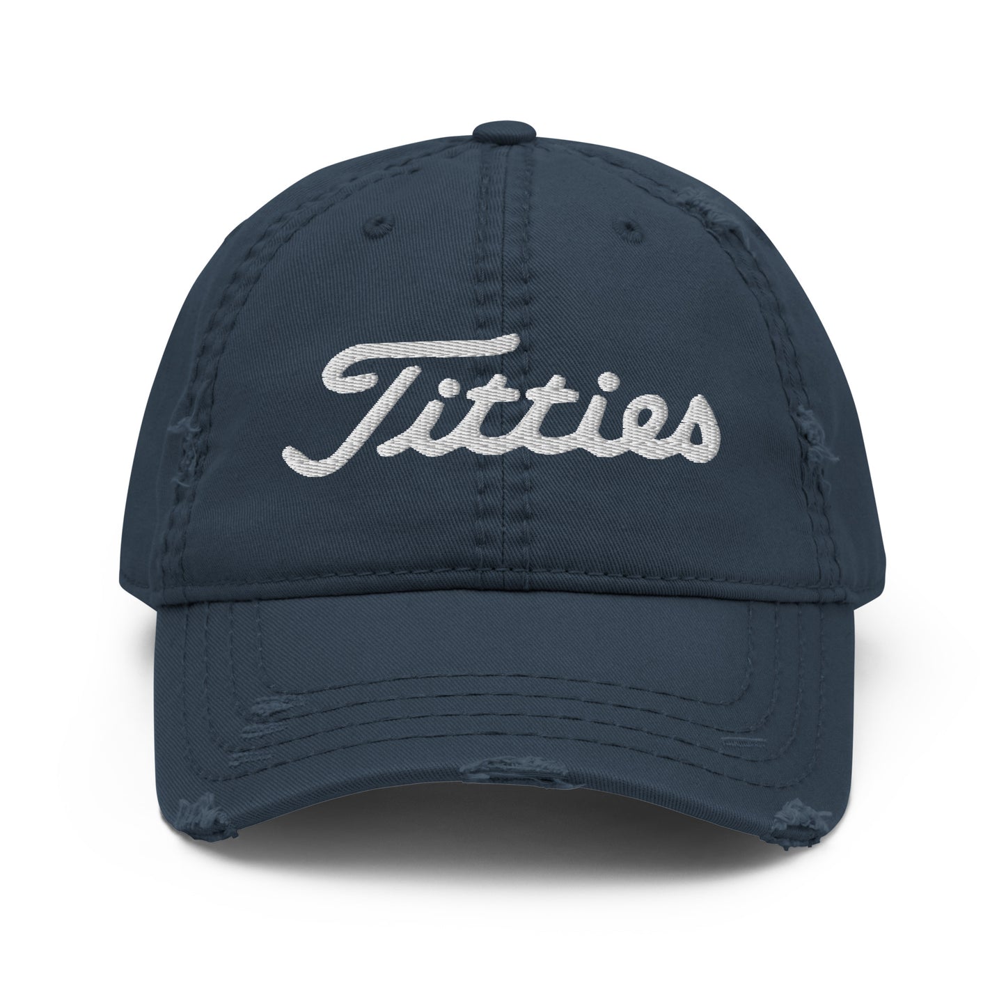Titties Distressed Baseball Hat