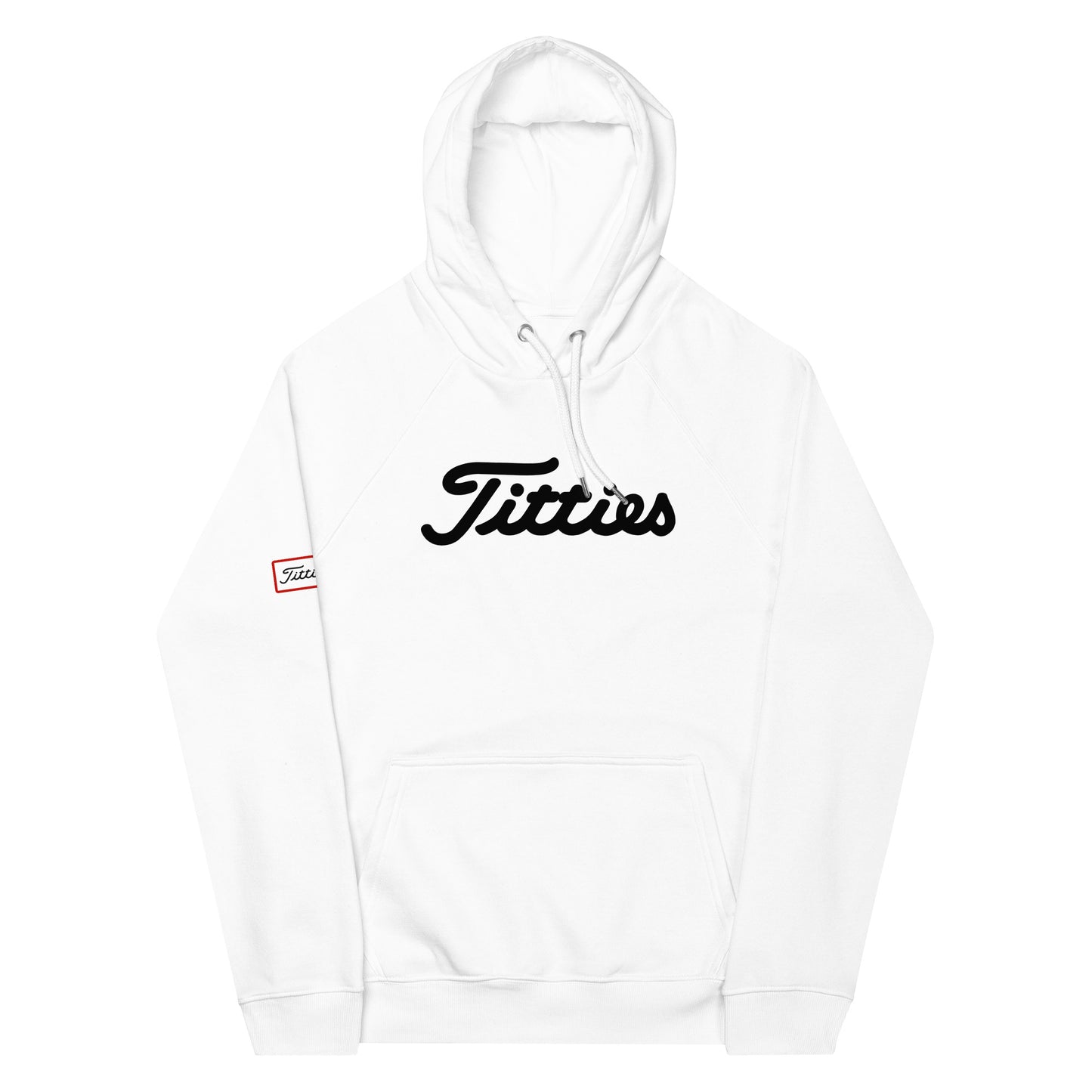 Titties Eco Raglan Hoodie