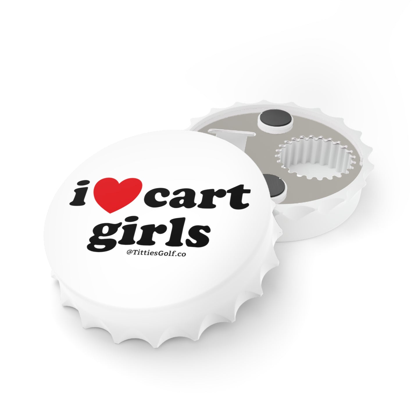 I Love Cart Girls Bottle Opener
