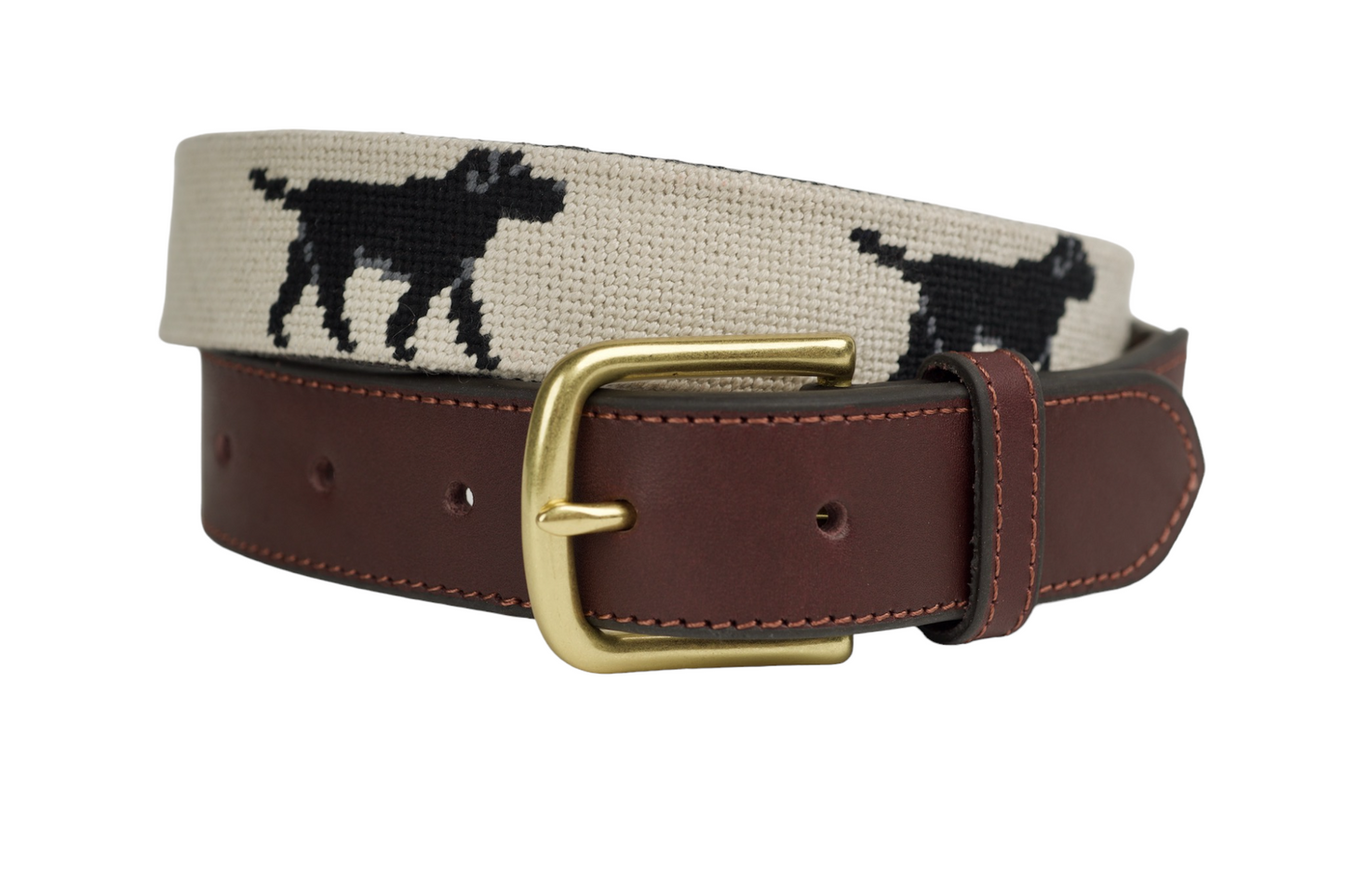 Labrador Retriever Needlepoint Belt