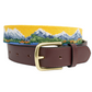 Mountain Sunset Needlepoint Belt