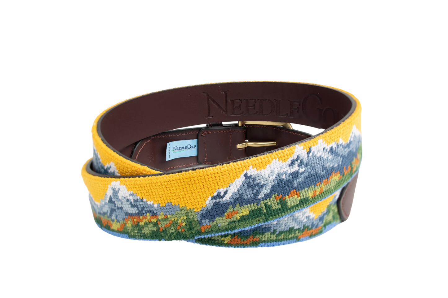 Mountain Sunset Needlepoint Belt