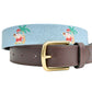 Tropical Santa Claus Needlepoint Belt