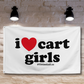 I Love Cart Girls Flag