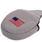 American Flag Putter Headcover - Grey Needlepoint Mallet Design