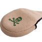 Jolly Roger Putter Headcover in Khaki Needlepoint Design