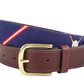 Jolly Golfer Navy Needlepoint Belt