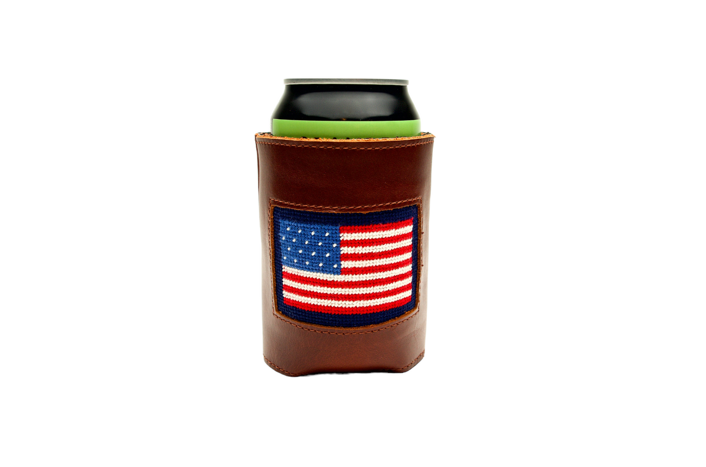 American Flag Needlepoint Koozie