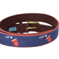 Beer Pong Navy Needlepoint Belt