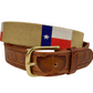 Texas Flag Needlepoint Alligator Embossed Belt