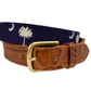South Carolina Needlepoint Alligator Embossed Belt