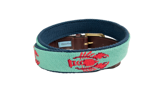 Lobster Needlepoint Canvas Belt