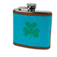 Shamrock Needlepoint Flask
