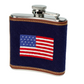American Flag Needlepoint Flask