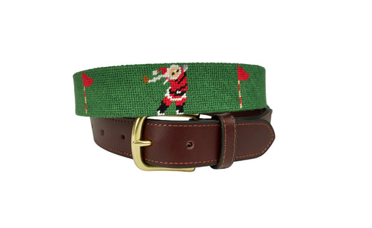 Ho Ho Hole In One Needlepoint Belt