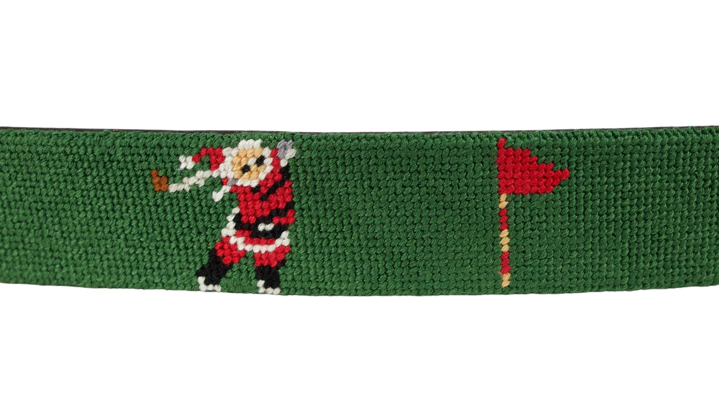 Ho Ho Hole In One Needlepoint Belt