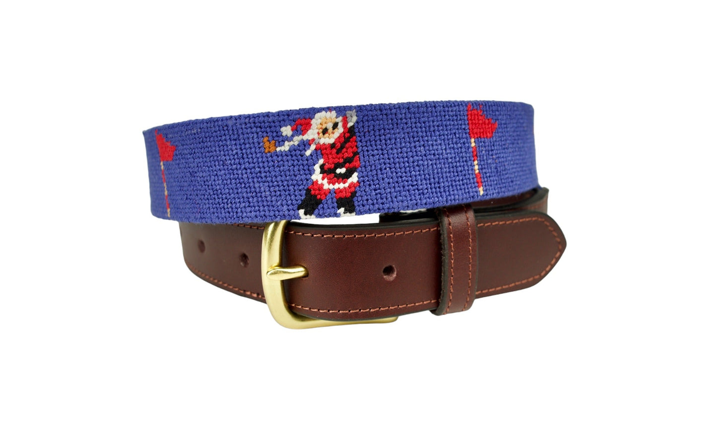 Ho Ho Hole In One Needlepoint Belt
