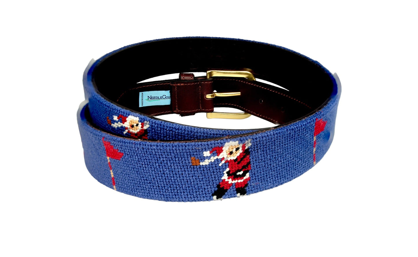 Ho Ho Hole In One Needlepoint Belt