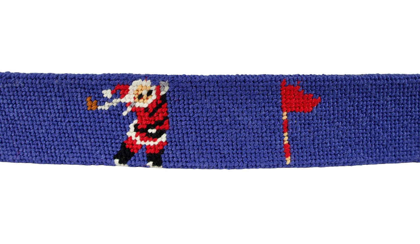 Ho Ho Hole In One Needlepoint Belt