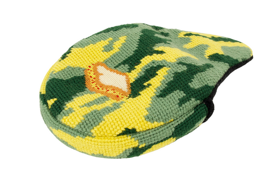 Pimento Cheese Needlepoint Mallet Putter Headcover for Golf Enthusiasts