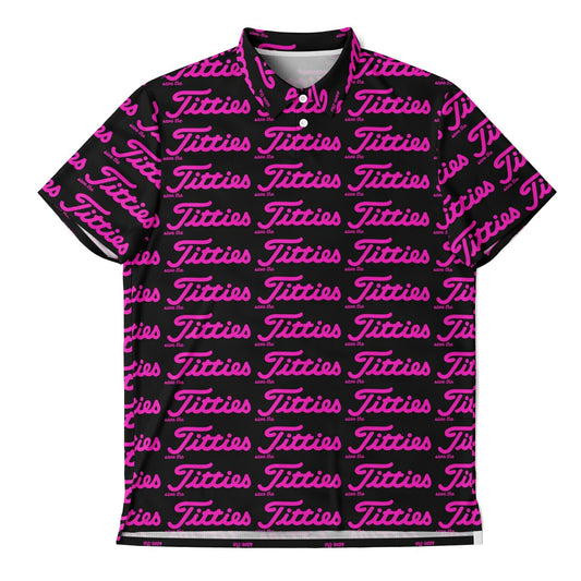 Printed Pattern 'save the Titties' Polo