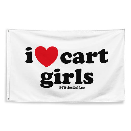 I Love Cart Girls Flag