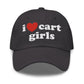 I Love Cart Girls Baseball Hat