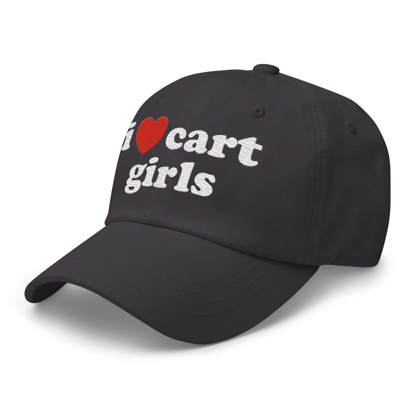 I Love Cart Girls Baseball Hat