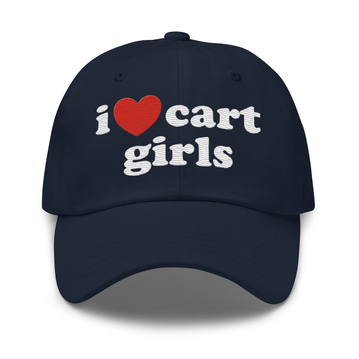 I Love Cart Girls Baseball Hat