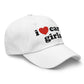 I Love Cart Girls Baseball Hat