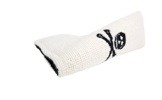 Jolly Roger White/Black Needlepoint Blade Putter Headcover