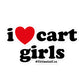 I Love Cart Girls Stickers