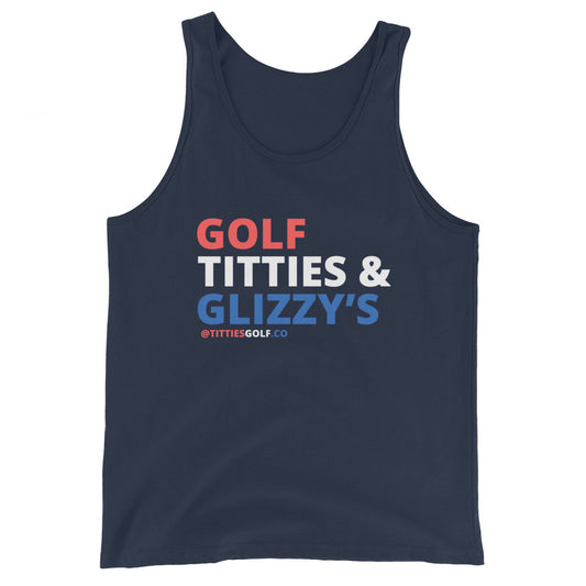 Golf, Titties & Glizzy’s Tank Top