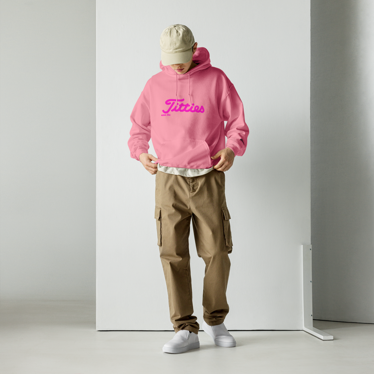 Printed 'save the Titties' Hoodie