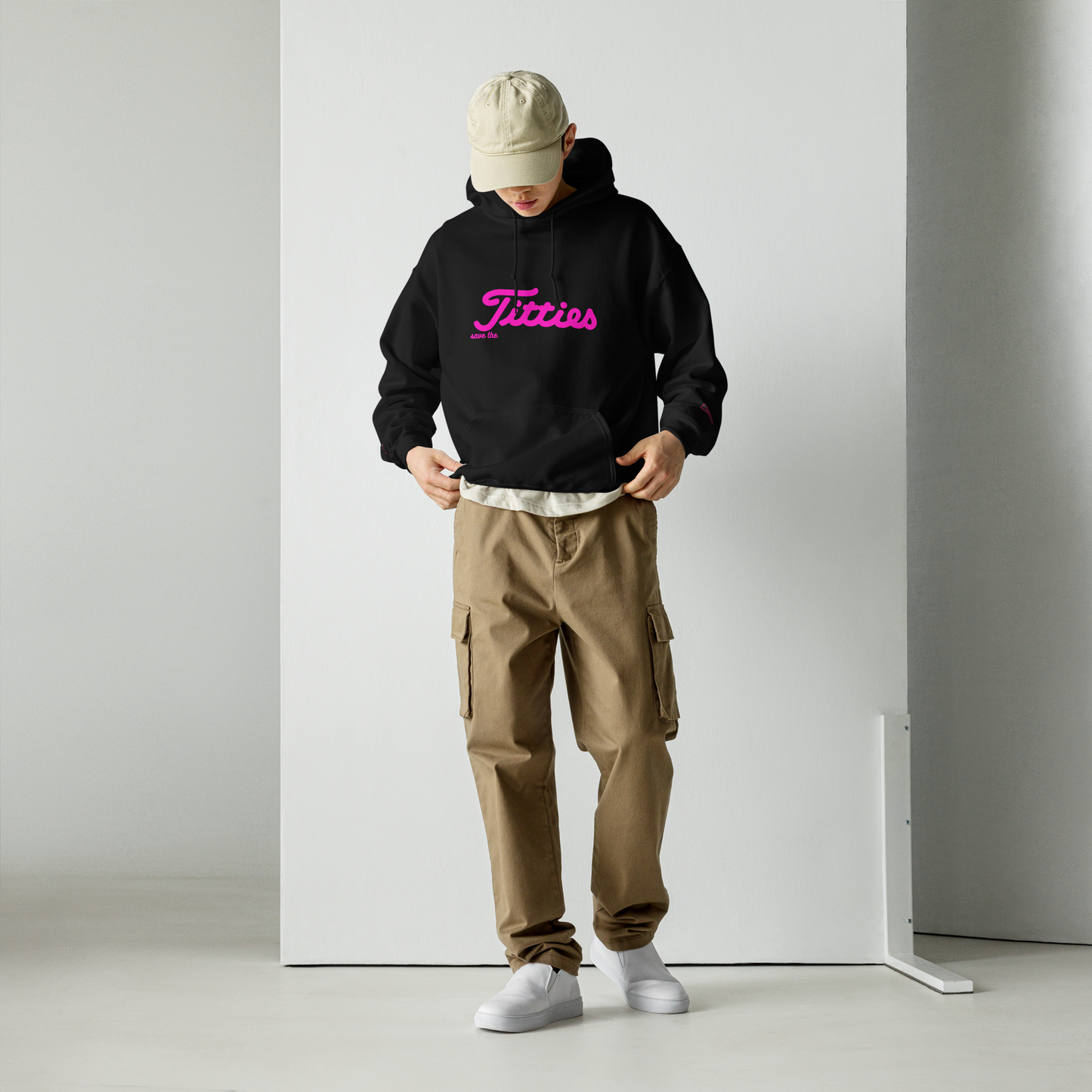 Printed 'save the Titties' Hoodie